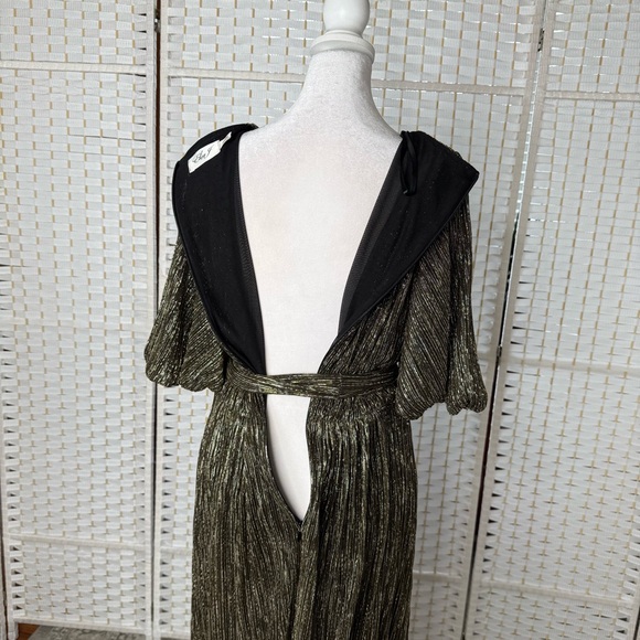 NWT. Eliza J Womens Elbow Sleeve V-Neck Long Dress - Picture 10 of 16